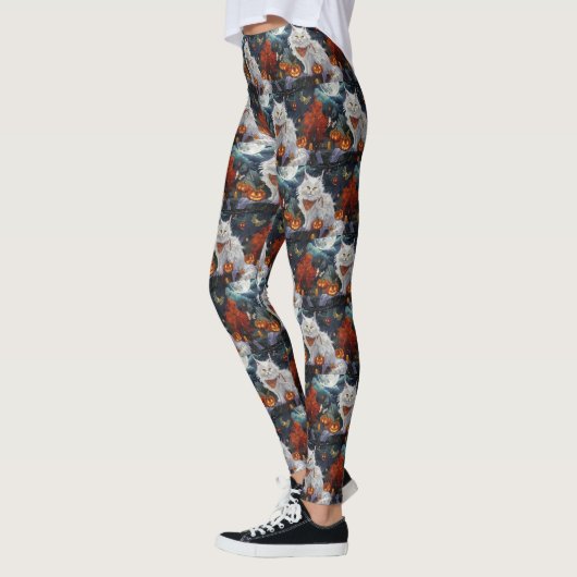 Leggings Turc Angora Chat Halloween Éffrayant (Gauche)