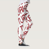 Leggings Turquie Drapeau turc Motif de typographie (Droite)