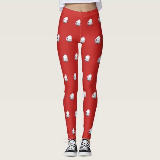 Leggings Turquie en rouge (Devant)