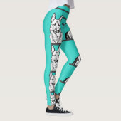 Leggings Turquoise Allemagne berger pattes de chien (Droite)