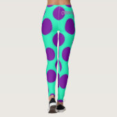 Leggings Turquoise Avec Des Pois Violets ! (Dos)