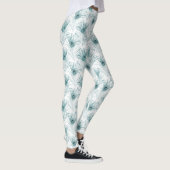 Leggings Turquoise Blanc Glitzy Glam Peacock Plumes (Droite)