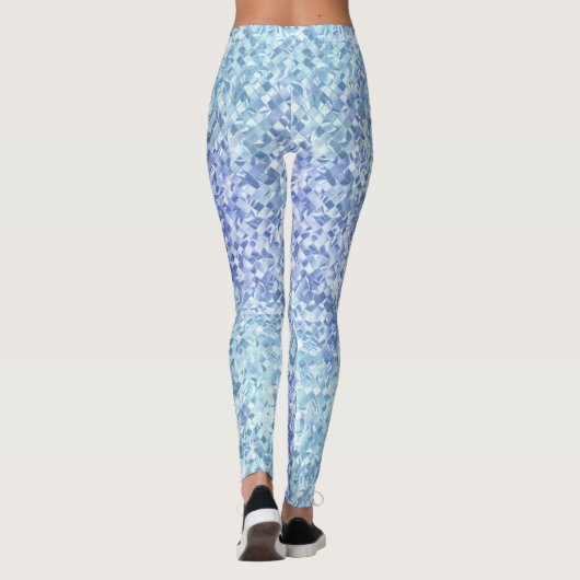 Leggings Turquoise bleu et pourpre chatoyant (Dos)