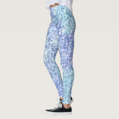 Leggings Turquoise bleu et pourpre chatoyant (Gauche)