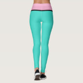 Leggings Turquoise Bleu et Rose (Dos)