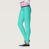 Leggings Turquoise Bleu et Rose (Gauche)