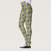 Leggings Turquoise bleu or jaune Magenta Motif (Gauche)