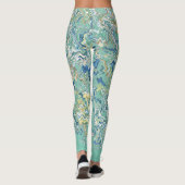 Leggings Turquoise bleu turquoise vert chic Motif unique (Dos)
