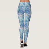 Leggings Turquoise Blue Floral Delft (Dos)