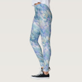 Leggings Turquoise Blue Floral Delft (Gauche)