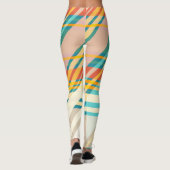 Leggings Turquoise Blue Red Yellow Peach Exercice (Dos)