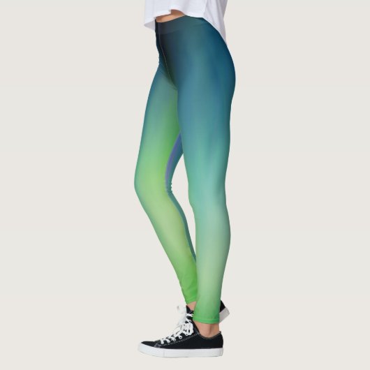 Leggings Turquoise/citron vert (Gauche)