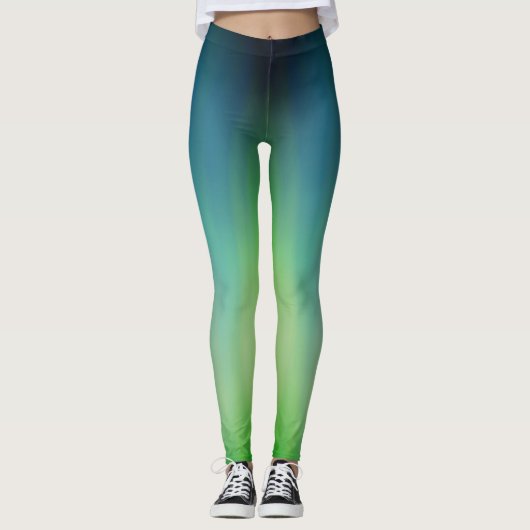 Leggings Turquoise/citron vert (Devant)