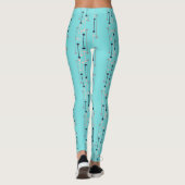 Leggings turquoise Conception abstraite Colorsmith (Dos)