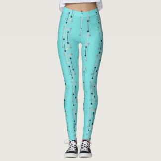 Leggings turquoise Conception abstraite Colorsmith