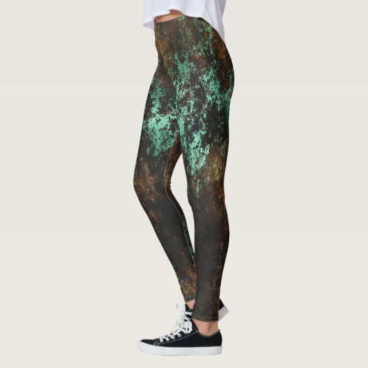 Leggings Turquoise Cooper Patina Metallic (Gauche)