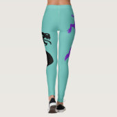 Leggings Turquoise des jambières de Siren Dragons (Dos)