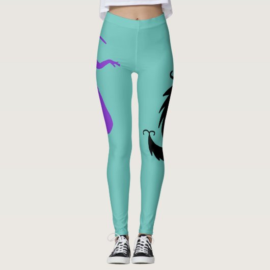 Leggings Turquoise des jambières de Siren Dragons (Devant)