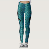 Leggings Turquoise Dragon Scales Slayer Sword Ajouter un no (Devant)