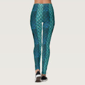 Leggings Turquoise Dragon Scales Slayer Sword Ajouter un no (Dos)