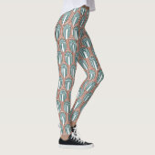 Leggings Turquoise et cuivre (Droite)