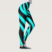 Leggings Turquoise et poster de animal noir (Droite)