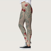 Leggings Turquoise et rouge de grange (Gauche)