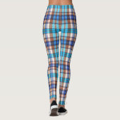 Leggings Turquoise et Tan Plaid (Dos)