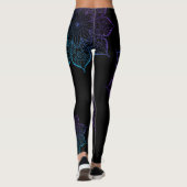 Leggings Turquoise et violet Ombre Faux Parties scintillant (Dos)