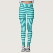 Leggings Turquoise géométrique (Devant)