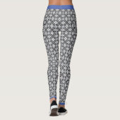 Leggings Turquoise, gris et blanc Motif (Dos)