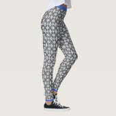 Leggings Turquoise, gris et blanc Motif (Droite)
