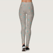 Leggings Turquoise, gris et Pêche (Dos)