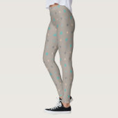 Leggings Turquoise, gris et Pêche (Gauche)