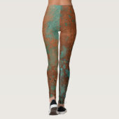 Leggings Turquoise métallique et cuivre (Dos)