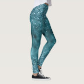 Leggings Turquoise Parties scintillant Glitz glam glam pers (Droite)