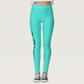 Leggings Turquoise Personnalisé XS (0-2) à XL (16) (Devant)