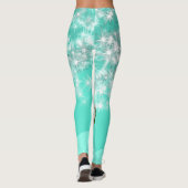 Leggings Turquoise turquoise agate aqua monogramme ajouter  (Dos)