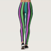 Leggings Turquoise, Vert citron, Parties scintillant rose c (Dos)