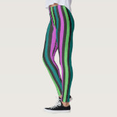 Leggings Turquoise, Vert citron, Parties scintillant rose c (Gauche)