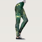 Leggings Turquoise vert et jaune Abstrait Motif Grunge (Droite)