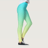 Leggings Turquoises de Gradient Jaune pois (Droite)
