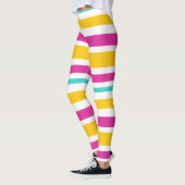 Leggings turquoises, PInk, Orange et Blanc triés (Gauche)