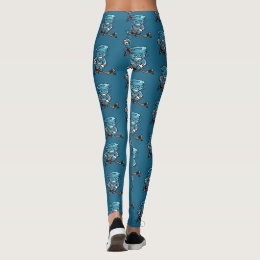 Leggings turquoises Tornado (Dos)