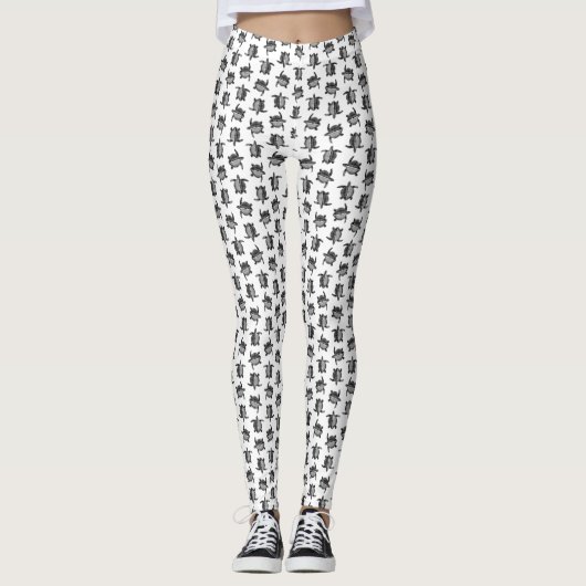 Leggings Turtle de la mer classique Imprimer COULEUR ARRIÈR (Devant)