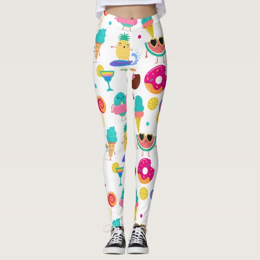 Leggings Tutti Fruitti Soins à la crème glacée Fruit été (Devant)