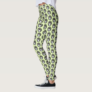 Leggings Tuxedo Chat dans la peinture de fenêtre Art animal