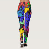 Leggings Twirls colorés Abstraits / (Dos)