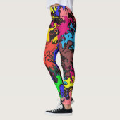 Leggings Twirls colorés Abstraits / (Gauche)