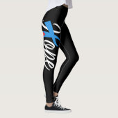 Leggings Type 1 Diabetes Blue Ribbon Awareness ESPOIR (Droite)